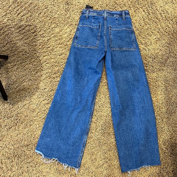 Zara Denim Marine Straight High Waisted Jeans - Picture 6 of 6